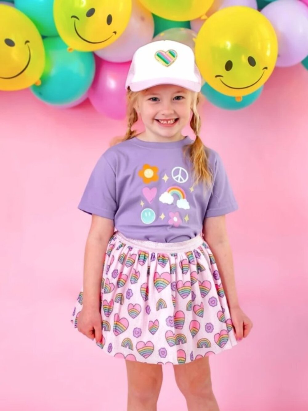 NWT Sweet Wink Girls Rainbow Heart Tutu
